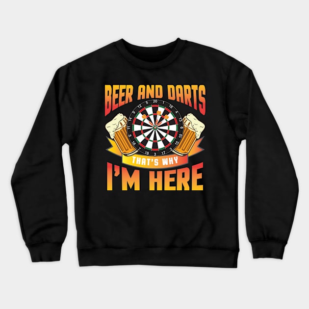 Beer and Darts Crewneck Sweatshirt by maxcode